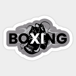 BOXING Gloves black and white Motif Sticker